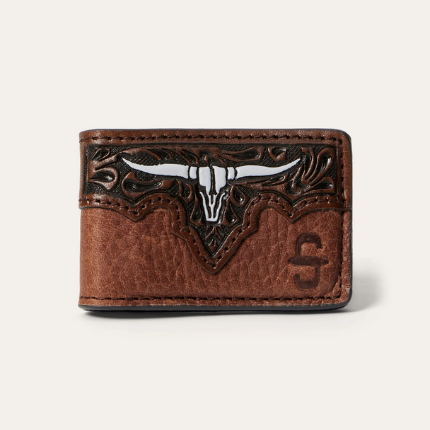 STETSON SKULL BROWN MONEY CLIP - ACCESSORIES WALLET  - 9805004-200