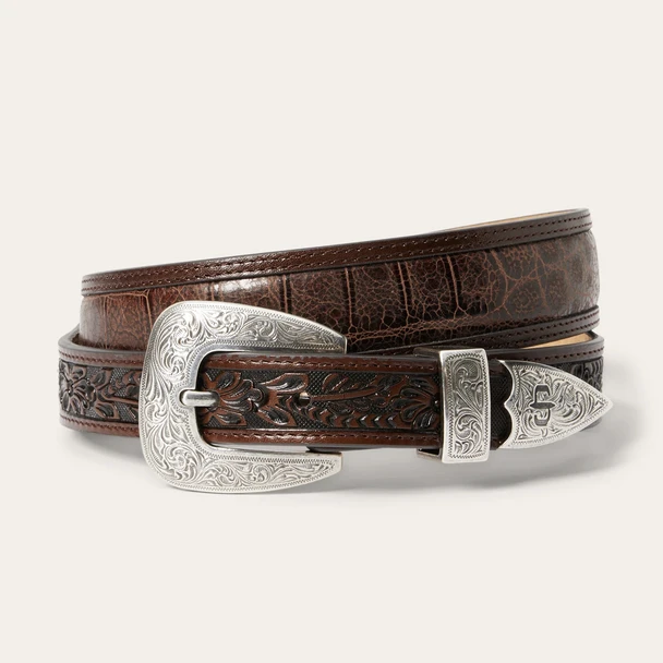 STETSON BROWN COGNAC CROCO PRINT - ACCESSORIES BELT MEN - 9911500-267