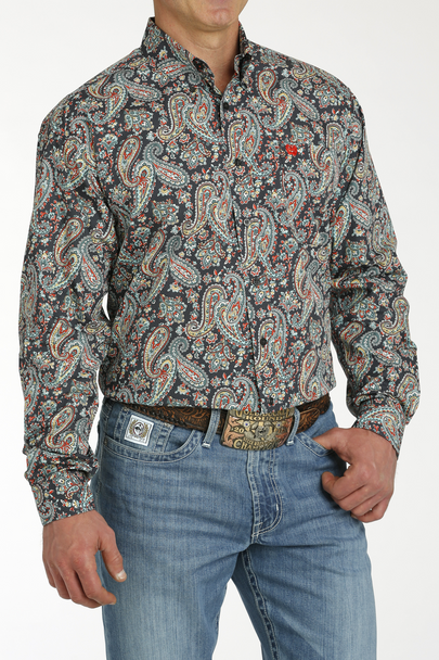 CINCH BLACK PAISLEY PRINT - MENS SHIRT  - MTW1105745