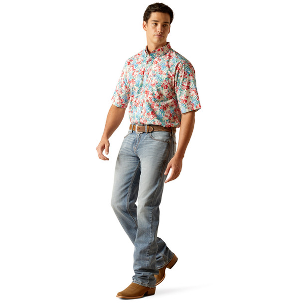 ARIAT DILLAN BEACON RED FLORAL - MENS SHIRT  - 10051276