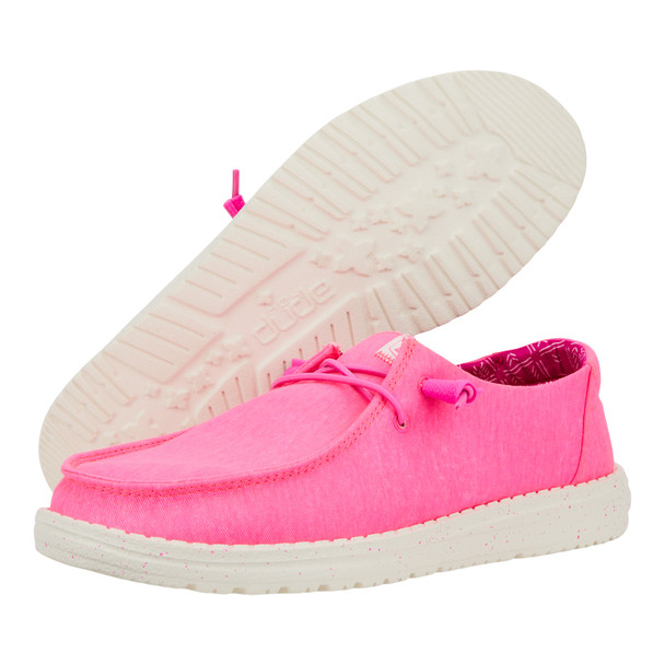 HEY DUDE WENDY STRETCH CANVAS PINK - FOOTWEAR LADIES  - 40902-676