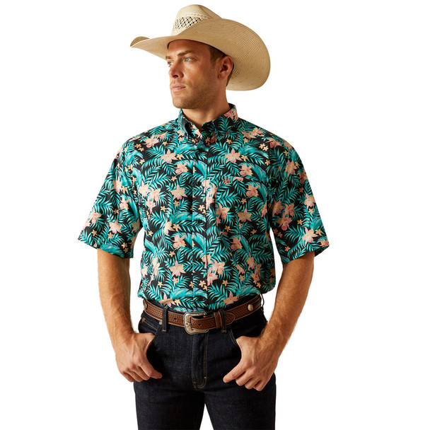 ARIAT JILLIAN BLACK TROPICAL PRINT - MENS SHIRT  - 10051530