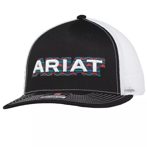 ARIAT EMBROIDERED BLACK AZTEC - HATS CAP  - A300086801