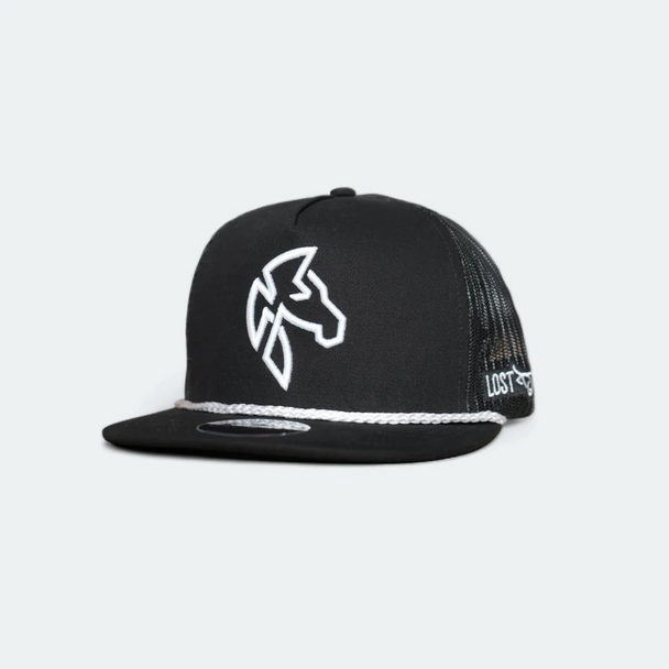 LOST CALF HORSE ROPE BLACK - HATS CAP  - HORSE ZAINO FLAT