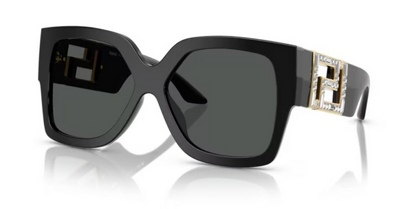 VERSACE GRECA BLACK DARK GREY - SUNGLASS VERSACE  - 4402547887