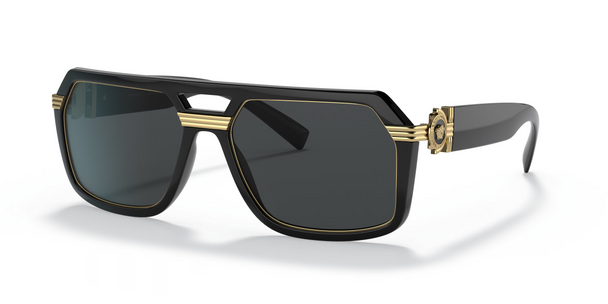 VERSACE BLACK PLASTIC NAVIGATOR - SUNGLASS VERSACE  - 4399GB1/87