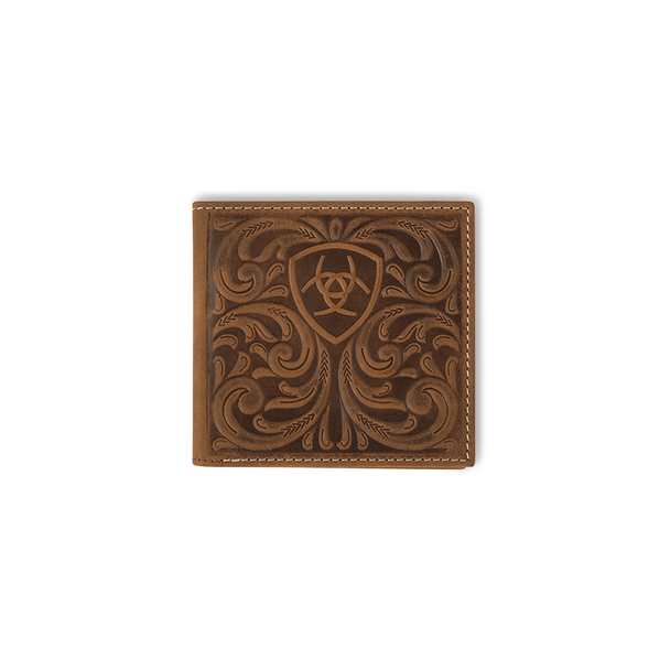 ARIAT BIFOLD SCROLLINGEMBOSSED BROWN - ACCESSORIES WALLET  - A3561444