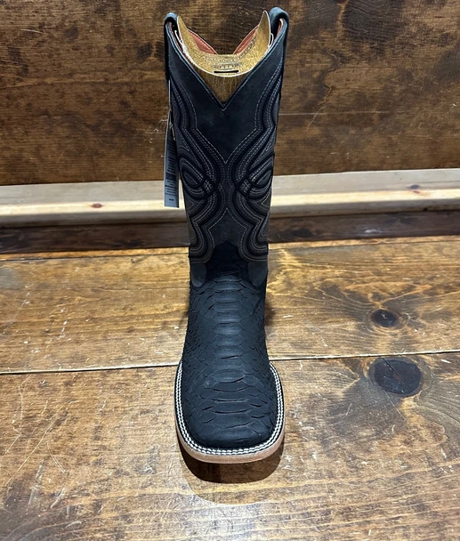INNOVATIONS PYTHON BLACK NUBUCK III - BOOT MENS WESTERN - PYTHON BLACK NUBUCK III