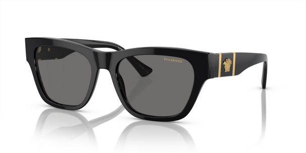 VERSACE BLACK WITH DARK GREY POLAR - SUNGLASS VERSACE  - 4457GB1/81