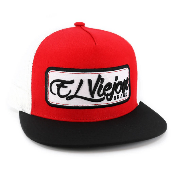 EL VIEJON EV PATCH BLACK RED WHITE - HATS CAP  - EV PATCH BLK RED WHITE