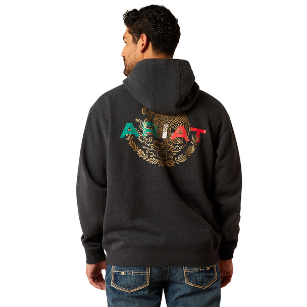ARIAT MEXICO FLAG LOCKUP BLACK - MENS HOODIE  - 10051998