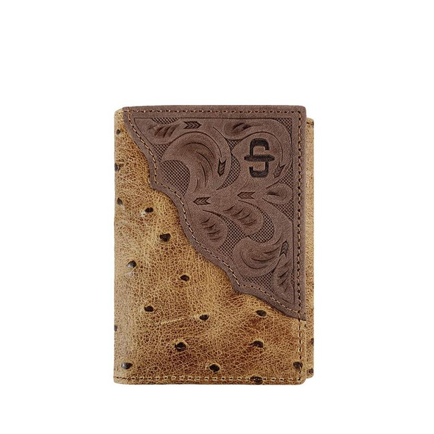 STETSON OSTRICH TRIFOLD TAN - ACCESSORIES WALLET  - 9802001-229