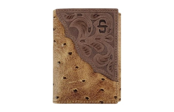 STETSON OSTRICH TRIFOLD TAN - ACCESSORIES WALLET  - 9802001-229