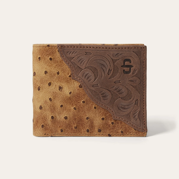 STETSON OSTRICH BIFOLD BROWN - ACCESSORIES WALLET  - 9802002-229