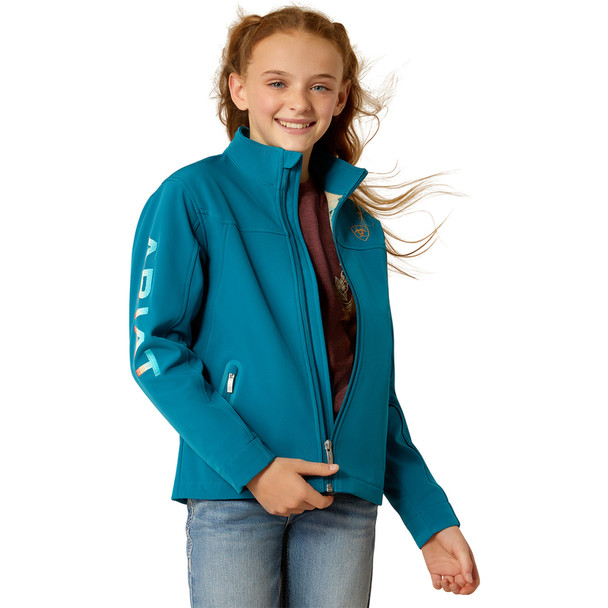 ARIAT TEAM SOFTSHELL OCEAN DEPTHS - KIDS GIRLS JACKET - 10052786