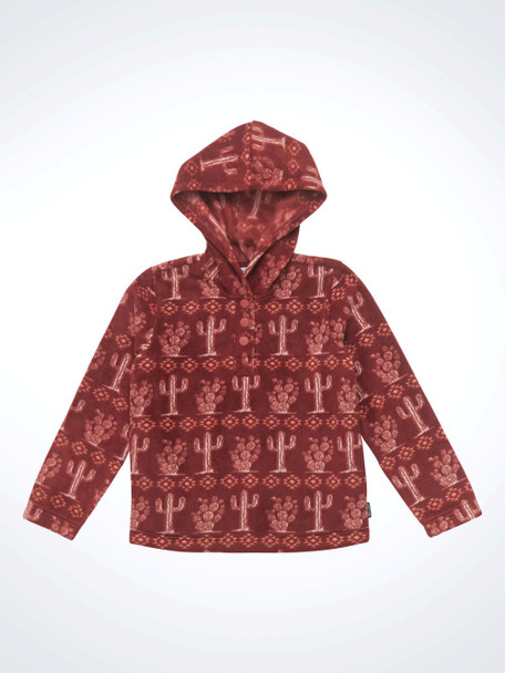 WRANGLER BURGUNDY GIRLS HOODIE - KIDS GIRLS JACKET - 112353143