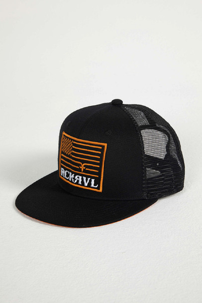 ROCK REVIVAL BLACK ORANGE FLAG PATCH - HATS CAP  - HTS1031