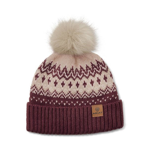 ARIAT HANSFORD BEANIE BURGUNDY - HATS BEANIE  - 10053855