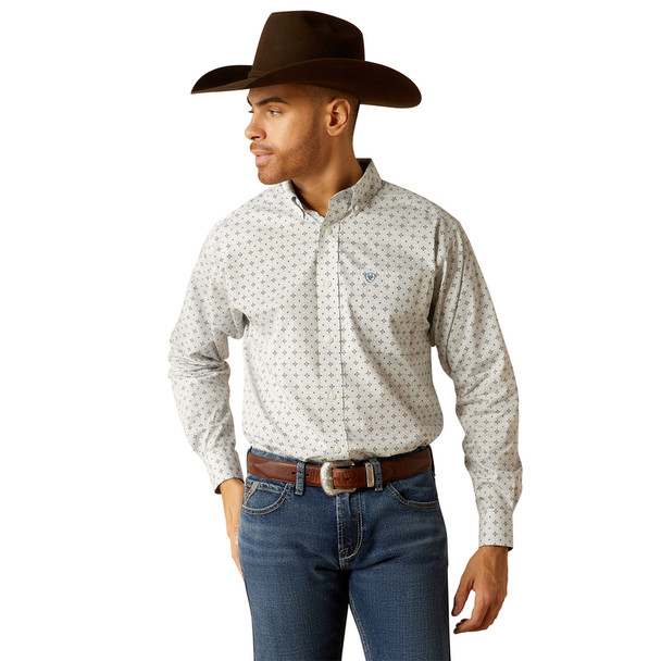 ARIAT WRINKLE FREE LUCCA LIGHT BLUE - MENS SHIRT  - 10052387