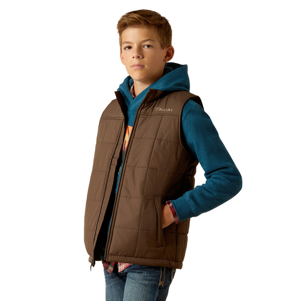 ARIAT CRUIS INSULATED  BANYAN BARK - KIDS BOYS VESTS - 10052351