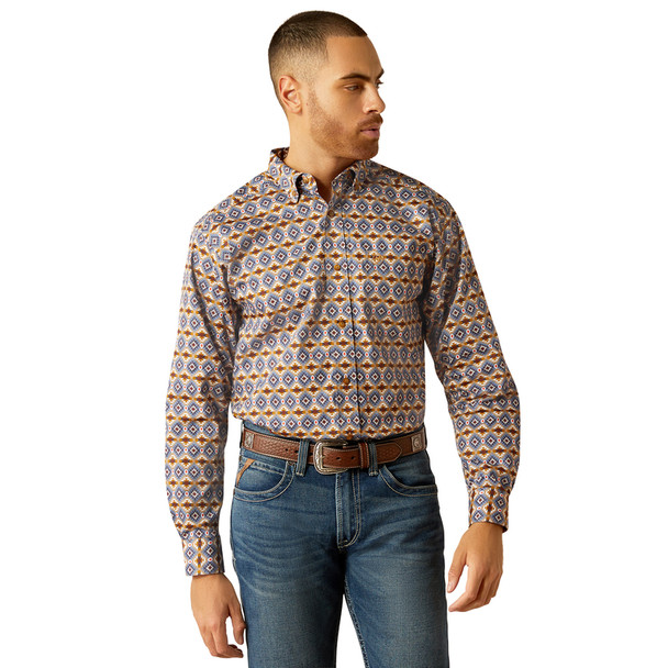 ARIAT TENNESSEE CLASSIC BLUE PRINT - MENS SHIRT  - 10052613