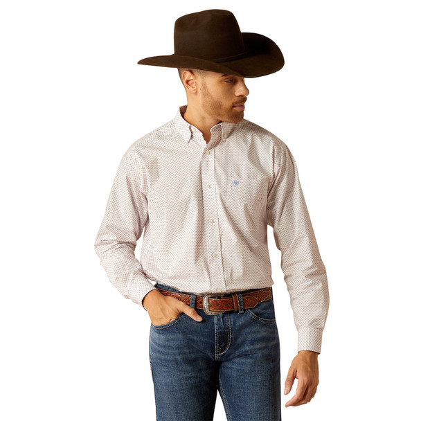 ARIAT TALBOTT CLASSIC WHITE PRINT - MENS SHIRT  - 10052617