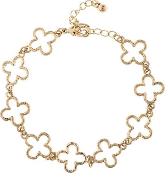 RAIN GOLD OPEN CLOVER LINKS - ACCESSORIES JEWELRY BRACELET - B2568G