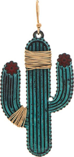 RAIN WRAPPED CACTUS - ACCESSORIES JEWELRY EARRINGS - E2933P