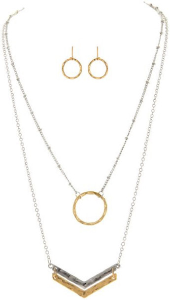 RAIN TWO TONE O ARROW SET - ACCESSORIES JEWELRY SET - N1394TT