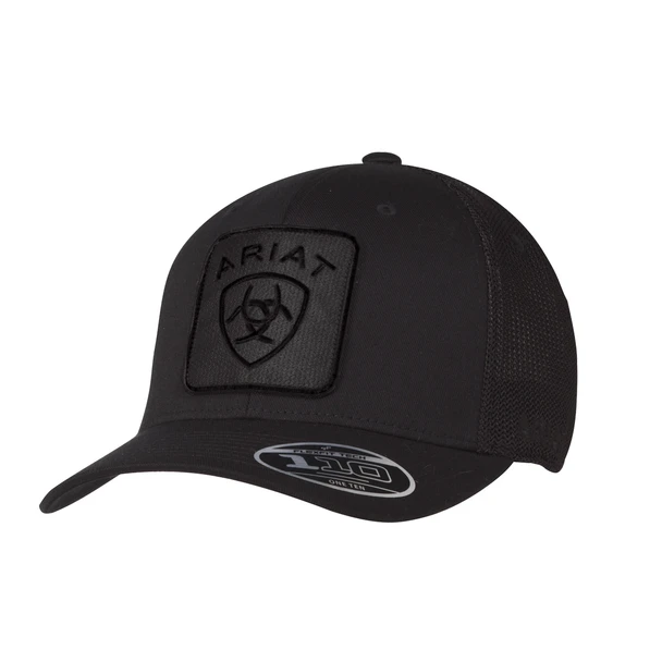 ARIAT SHIELD LOGO BLACK ON BLACK - HATS CAP  - A300064301