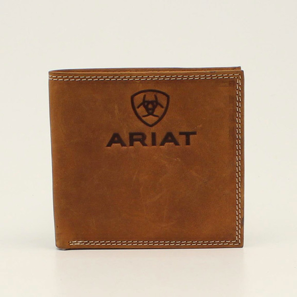 ARIAT BIFOLD EMBOSSED LOGO BROWN - ACCESSORIES WALLET  - A3548244