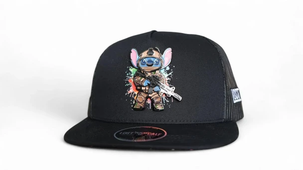 LOST CALF BIEN EQUIPADO STITCH BLACK - HATS CAP  - BIEN EQUIPADO
