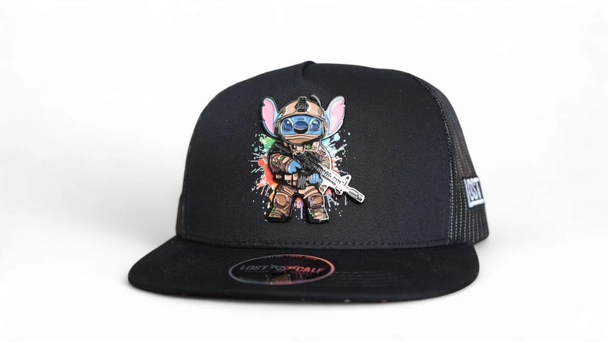 LOST CALF BIEN EQUIPADO STITCH BLACK - HATS CAP  - BIEN EQUIPADO