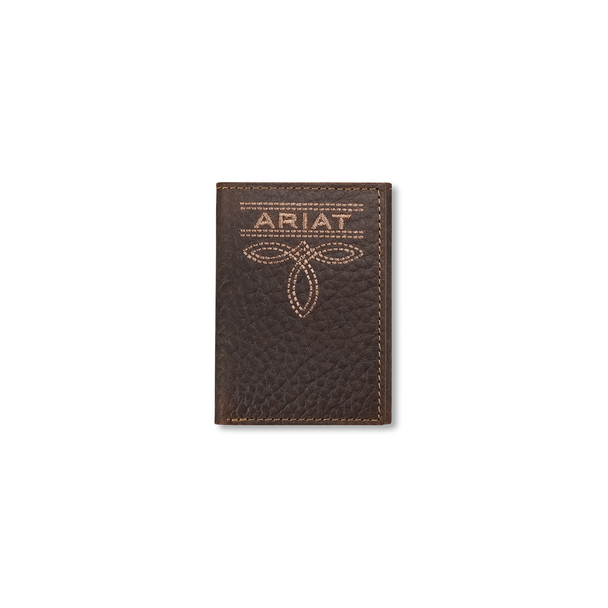 ARIAT TRIFOLD BUG STITCH BROWN - ACCESSORIES WALLET  - A3563402