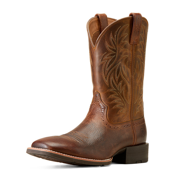 ARIAT SPORT WIDE SQUARE TOE  BROWN - BOOT MENS WESTERN - 10016291