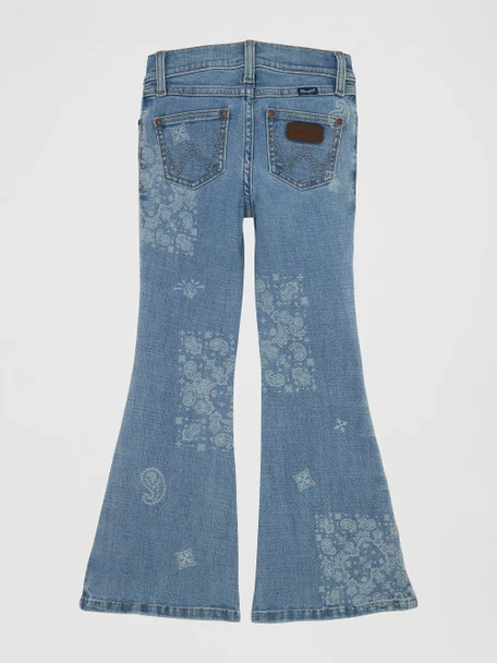 WRANGLER RETRO FLARE PAISLEY MELODY - KIDS GIRLS JEANS - 112361274