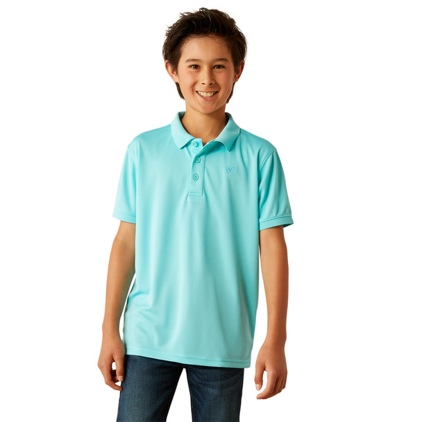 ARIAT TEK POLO BLUE RADIANCE - KIDS BOYS POLO - 10055279