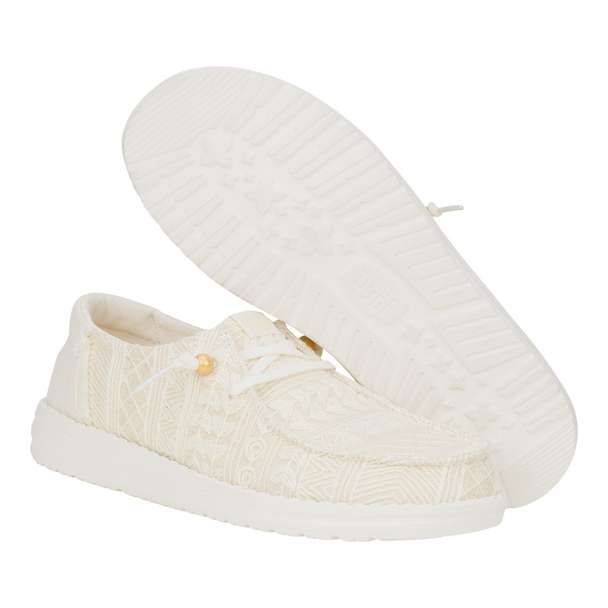 HEY DUDE WENDY CROCHET LACE WHITE - FOOTWEAR LADIES  - 43112-19B