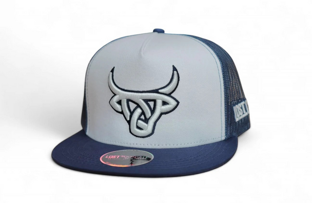 LOST CALF BLUE/GREY GLOW IN THE DARK - HATS CAP  - NOVA FLAT