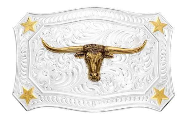 MONTANA SILVERSMITHS LONE STAR LEGACY LONGHORN - ACC BUCKLE  - 54510-767M