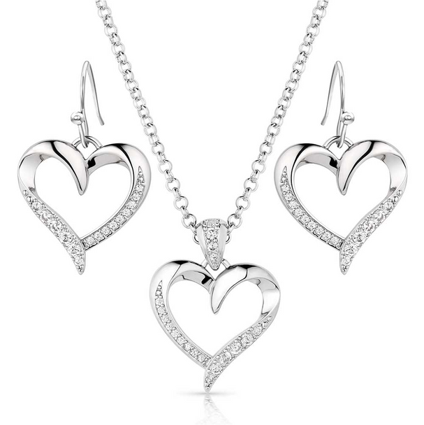 MONTANA SILVERSMITHS DIVINE AFFECTION HEART SET - ACCESSORIES JEWELRY SET - JS6123