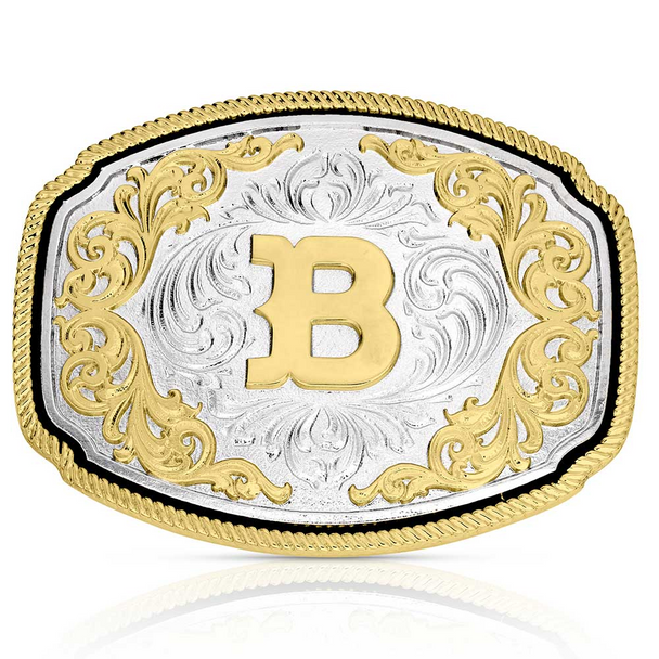 ATTITUDE BY MONTANA SILVERSMITHS WESTERN INITIAL BUCKLE B - ACC BUCKLE  - A1047B