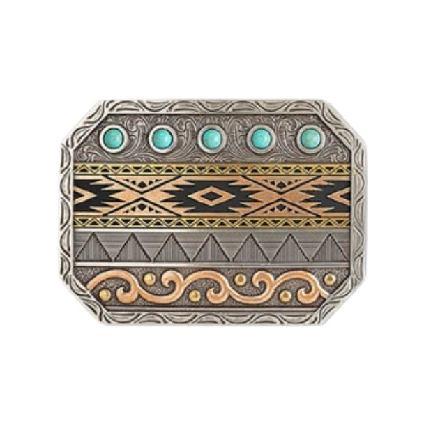 ARIAT RECTANGLE AZTEC - ACC BUCKLE  - A37062