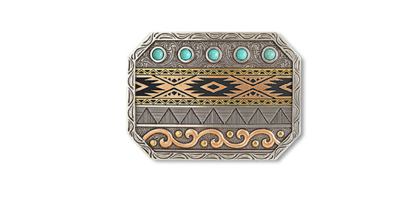 ARIAT RECTANGLE AZTEC - ACC BUCKLE  - A37062