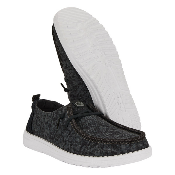 HEY DUDE WENDY PERF CANVAS BLACK - FOOTWEAR LADIES  - 43111-001