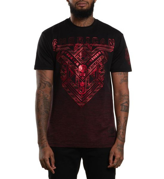 AMERICAN FIGHTER GARRISON TAWNY PORT BLACK TEE - MENS TEE  - FM15225