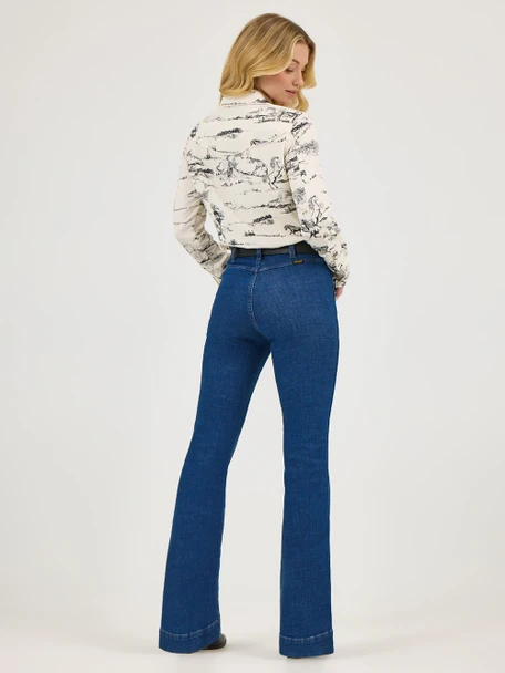 WRANGLER LAINEY WILSON PINTUCK FLARE - LADIES JEANS  - 112368133
