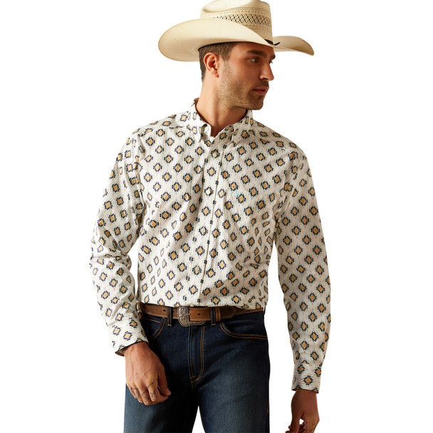 ARIAT CAI CLASSIC FIT KHAKI PRINT - MENS SHIRT  - 10054671