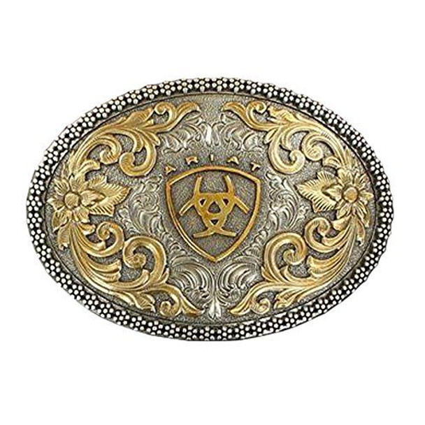 ARIAT SILVER & GOLD OVAL BUCKLE - ACC BUCKLE  - A37005
