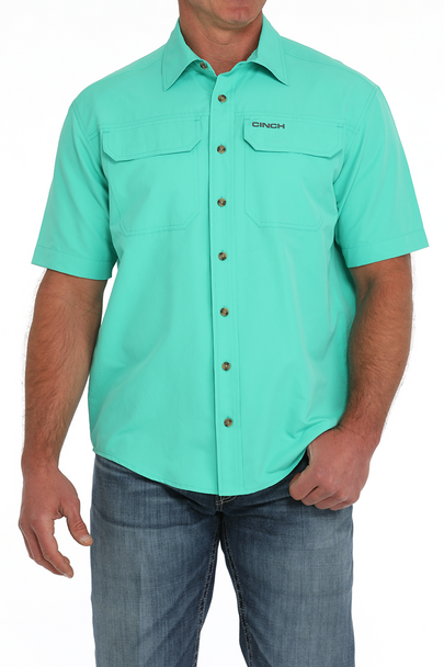 CINCH ARENAFLEX RIPSTOP TURQUOISE - MENS SHIRT  - MTW1723001
